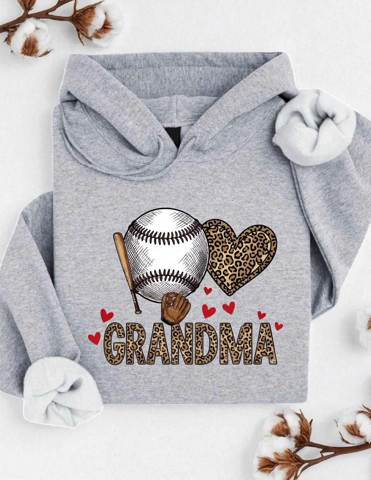 Leopard Baseball Grandma Hoodie