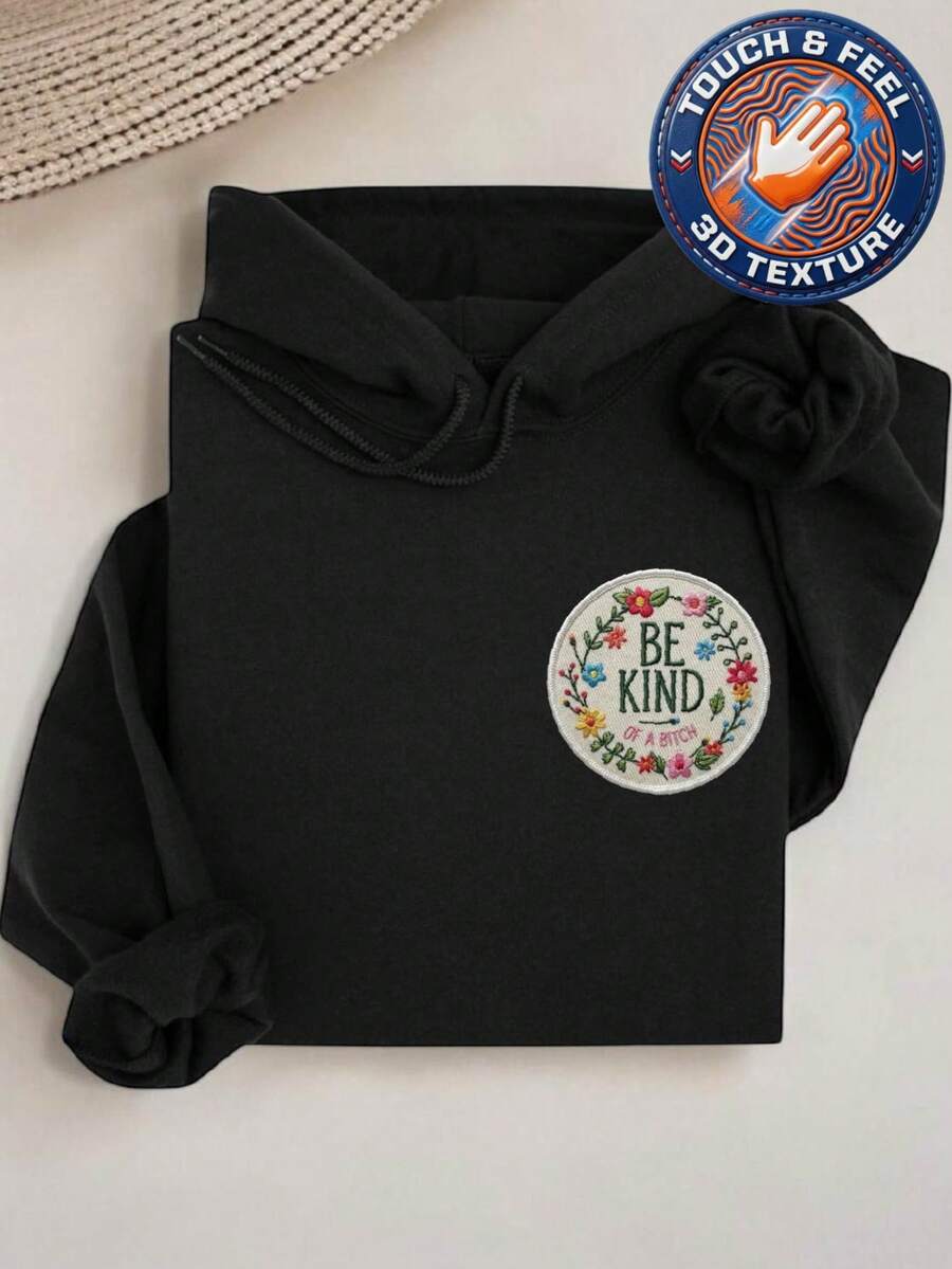 Be Kind Embroidered Hoodie