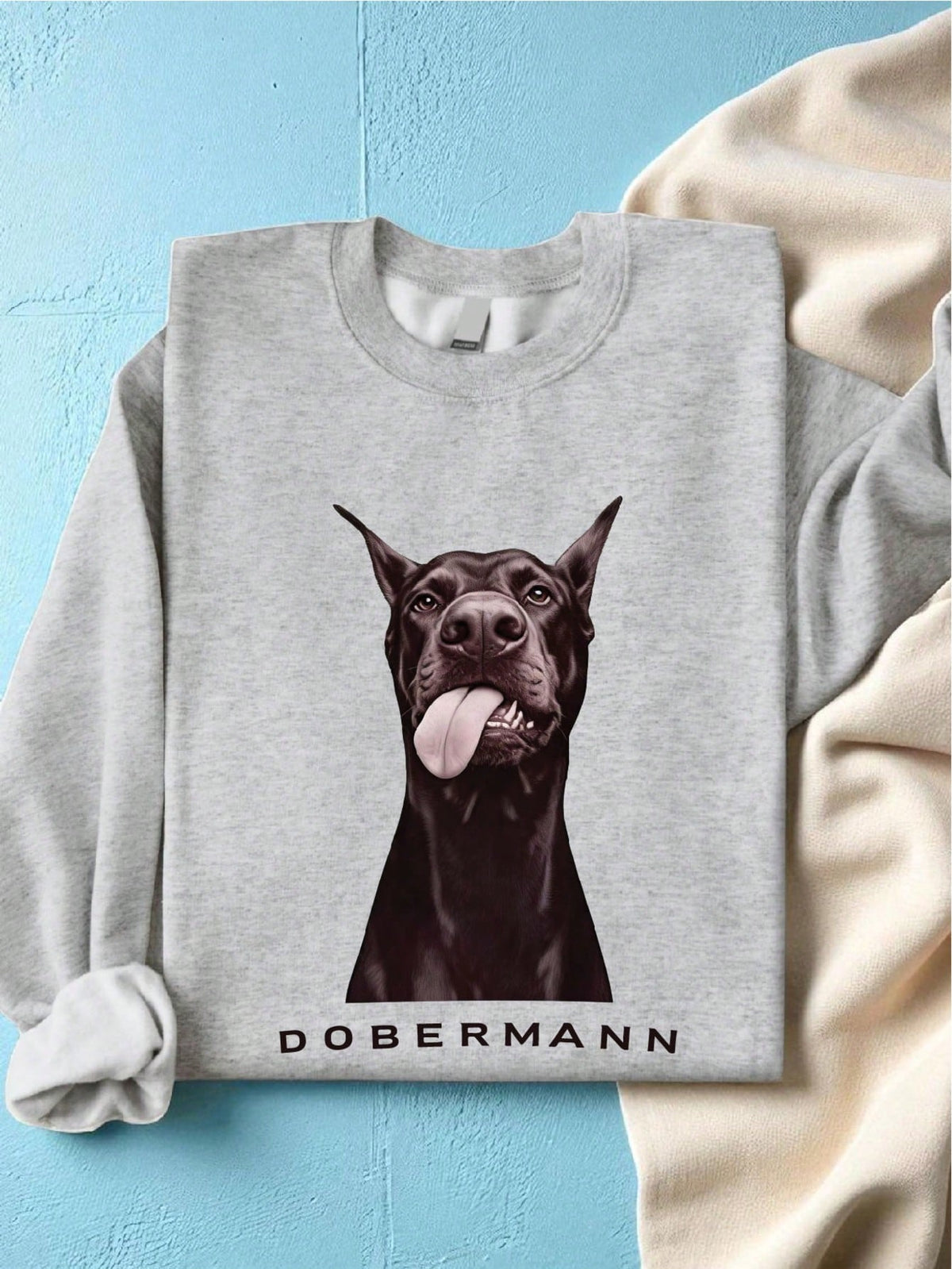 Women Letter & Dog Graphic Sweatshirt