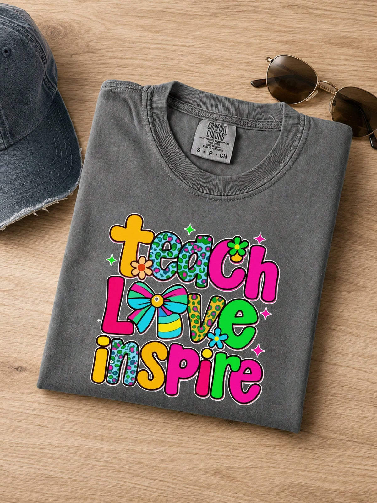 Retro Teach Love Inspire Comfort T-Shirt