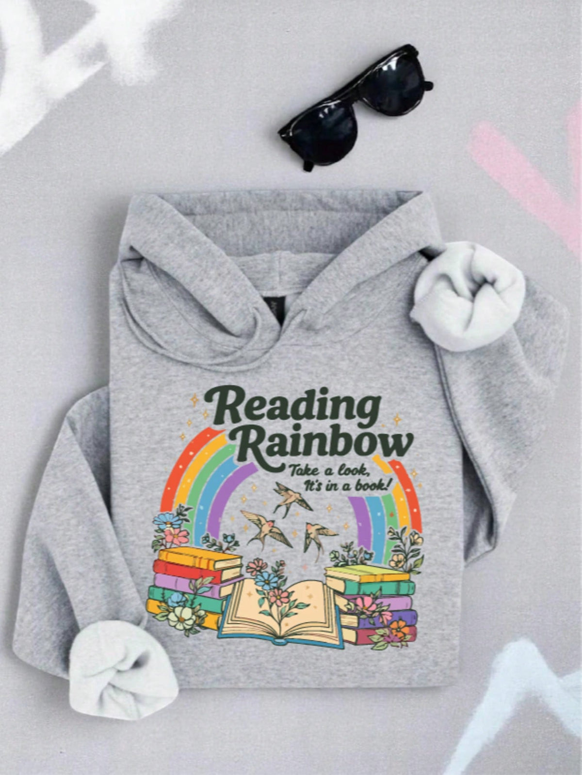 Retro Reading Rainbow Hoodie