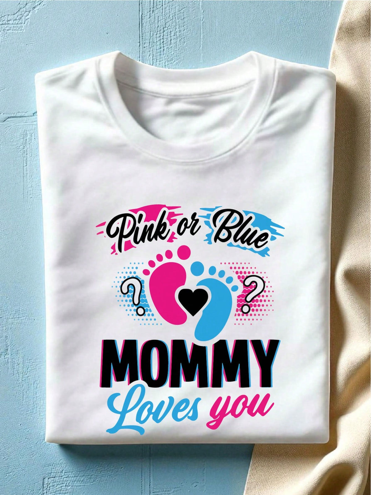 1PC Pink Or Blue Gender Reveal T-Shirt