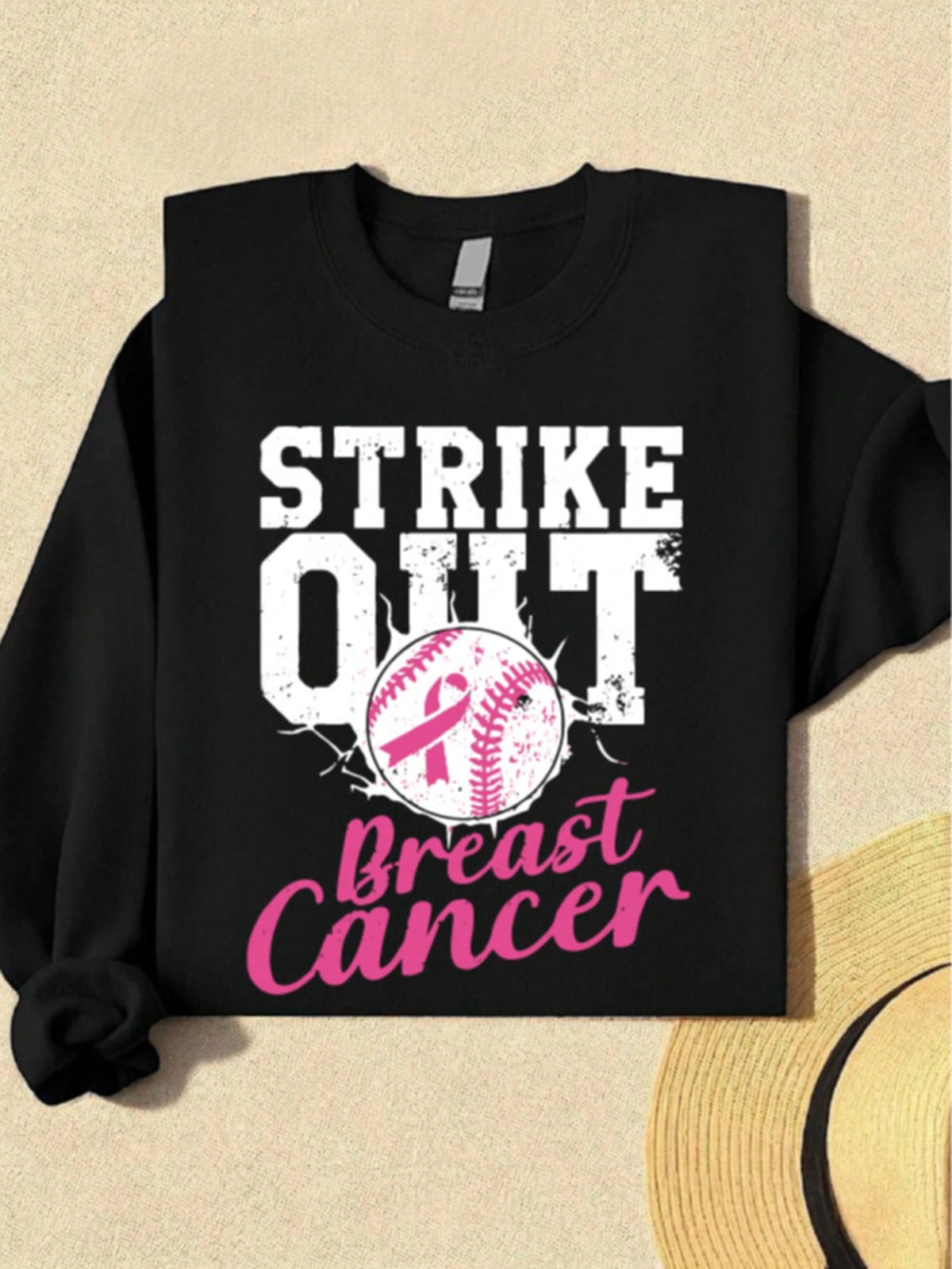 Baseball Strike Out Breast Cancer Sweatshirt