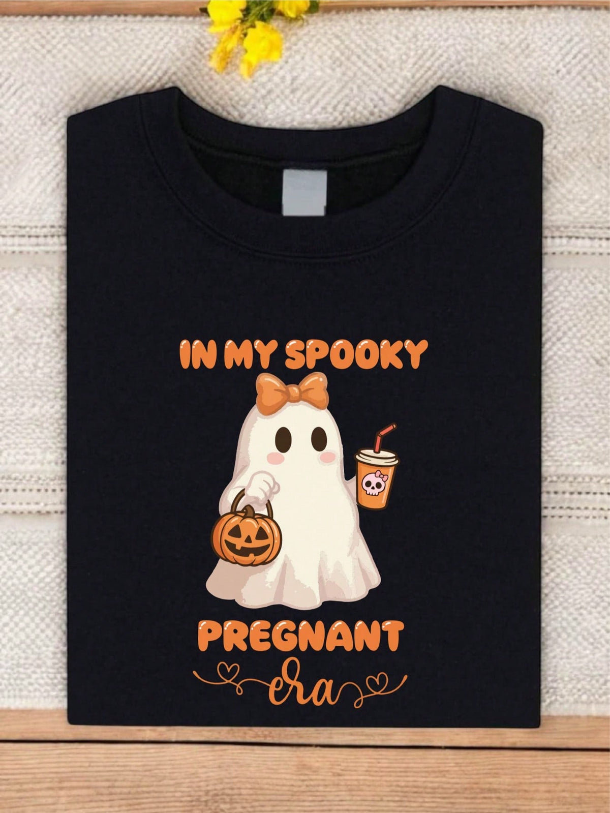 Retro Pregnant Girl Halloween T-Shirt