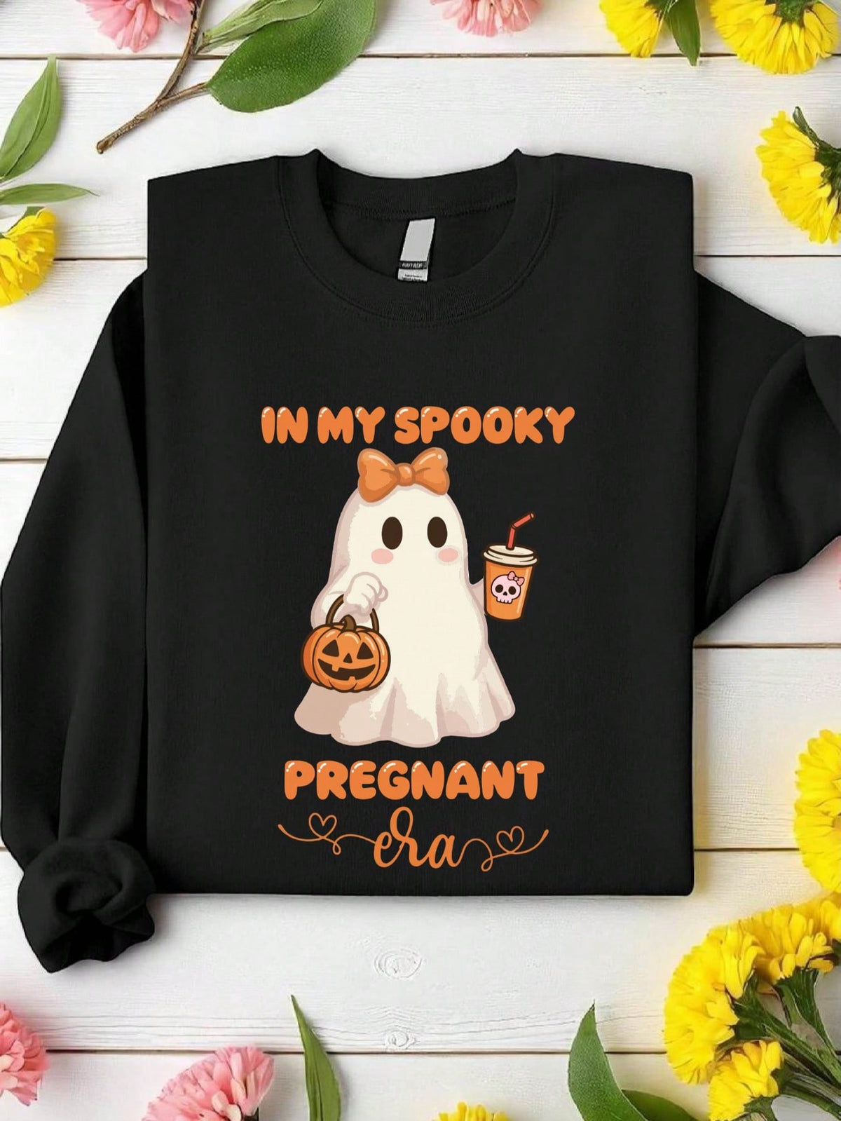 Funny Pregnant Girl Halloween Sweatshirt