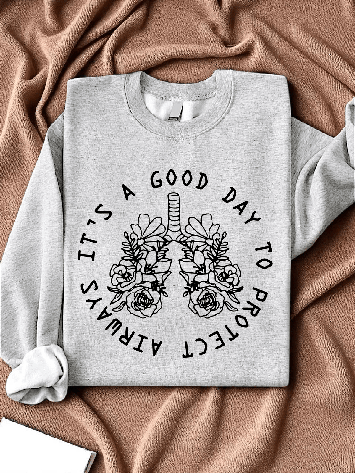 Cute Floral Lung Breathing Outfit. Anatomical Lung Sweatshirt