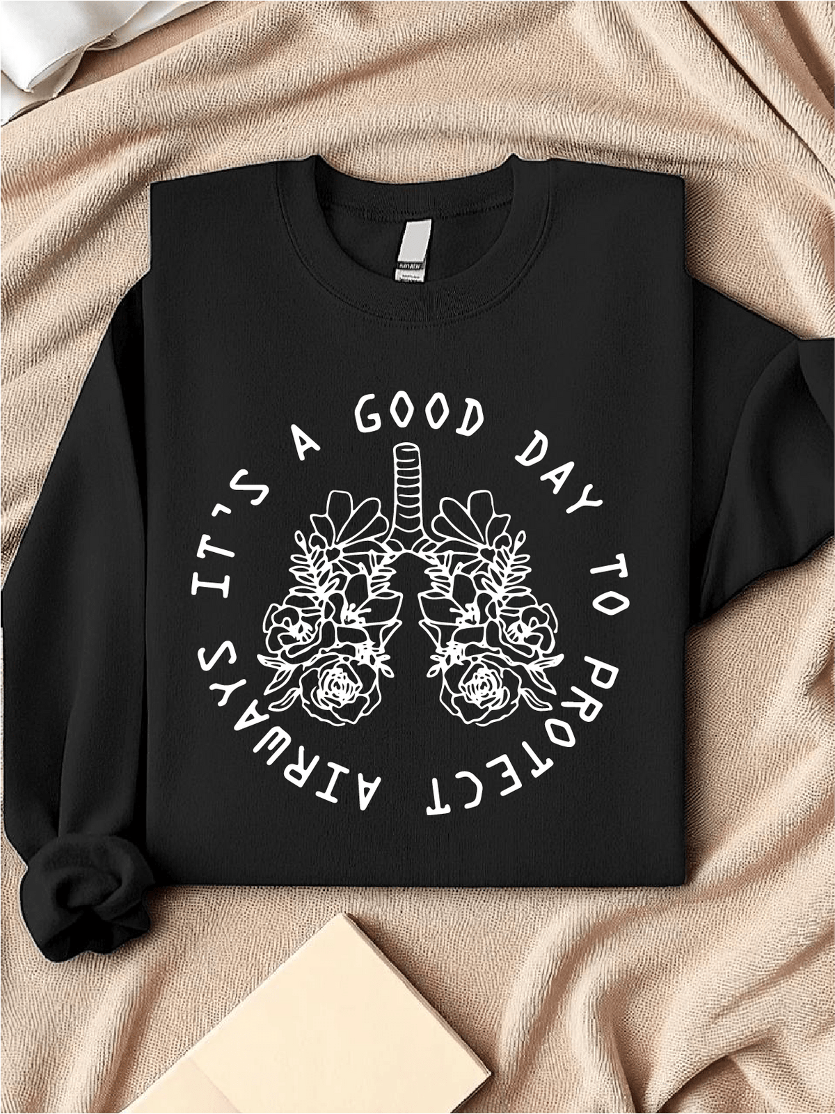 Cute Floral Lung Breathing Outfit. Anatomical Lung Sweatshirt