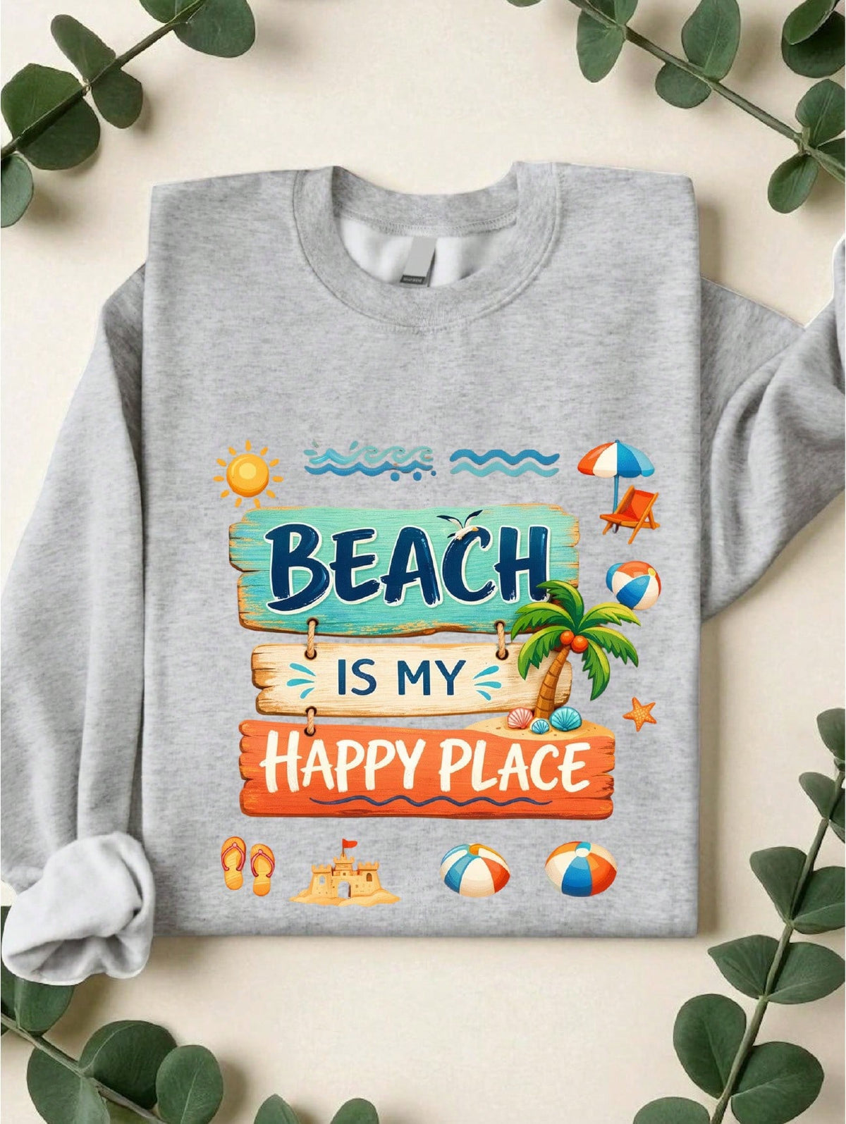 Beach Is My Happy Place Sweatshirt