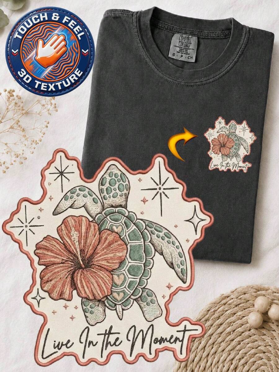 Live In Moment 3D Patch T-Shirt