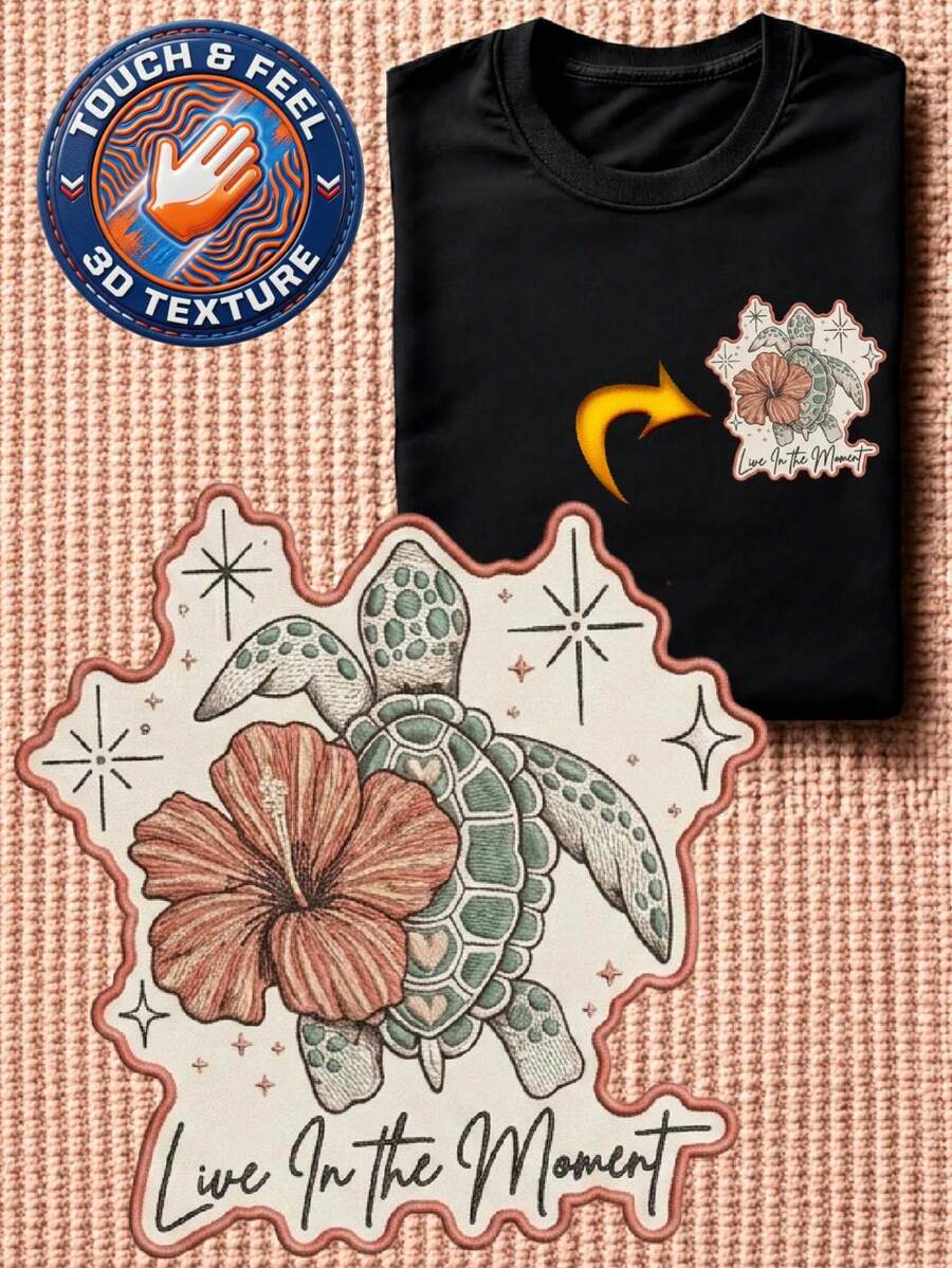 Live In Moment 3D Patch T-Shirt