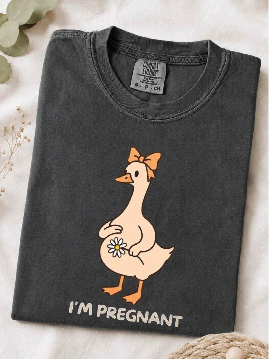 Funny Goose Pregnant T-Shirt