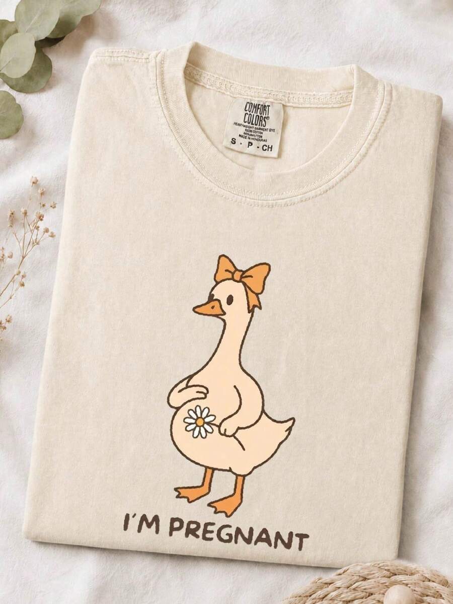 Funny Goose Pregnant T-Shirt