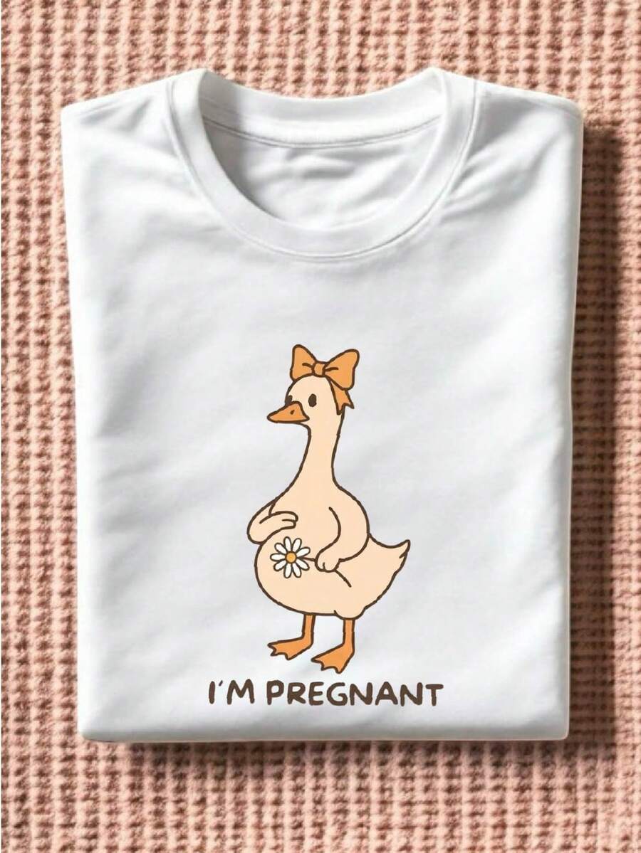 Funny Goose Pregnant T-Shirt