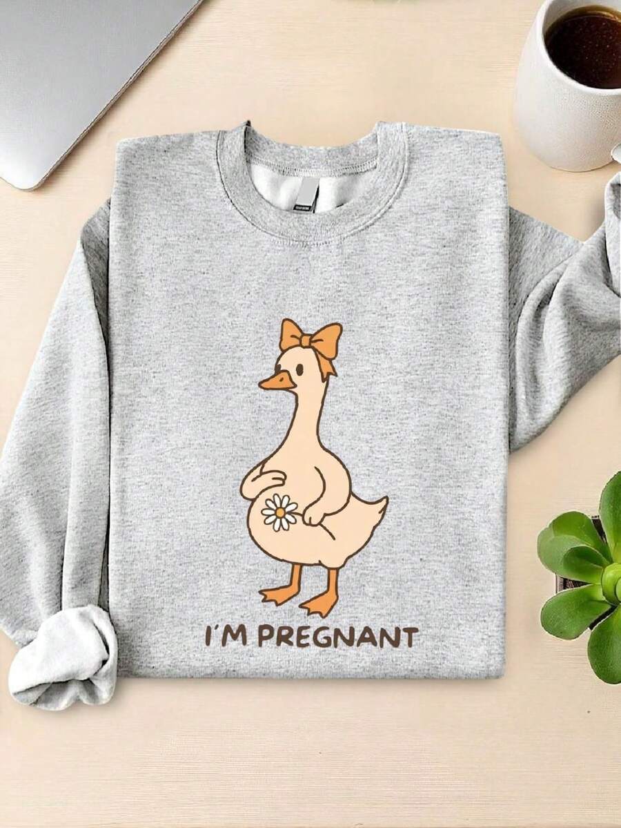 Funny Goose Pregnant Sweatshirt