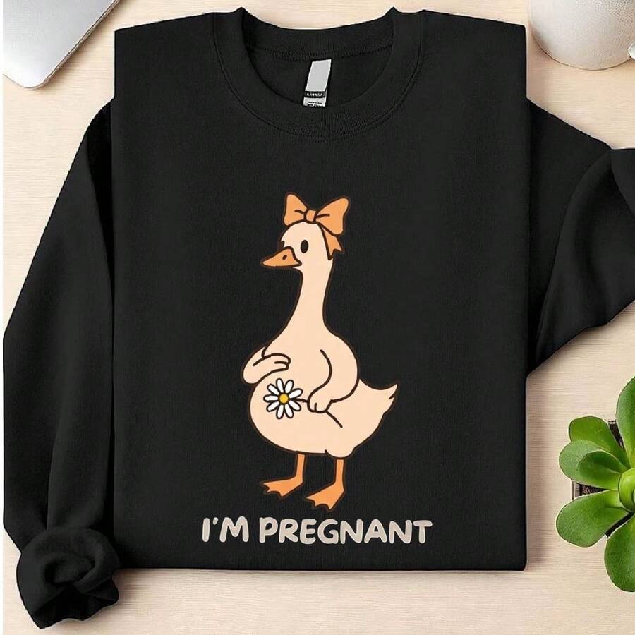Funny Goose Pregnant Sweatshirt