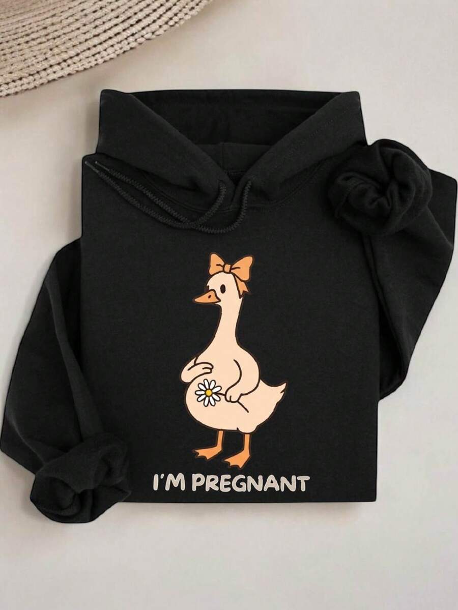 Funny Goose Pregnant Hoodie