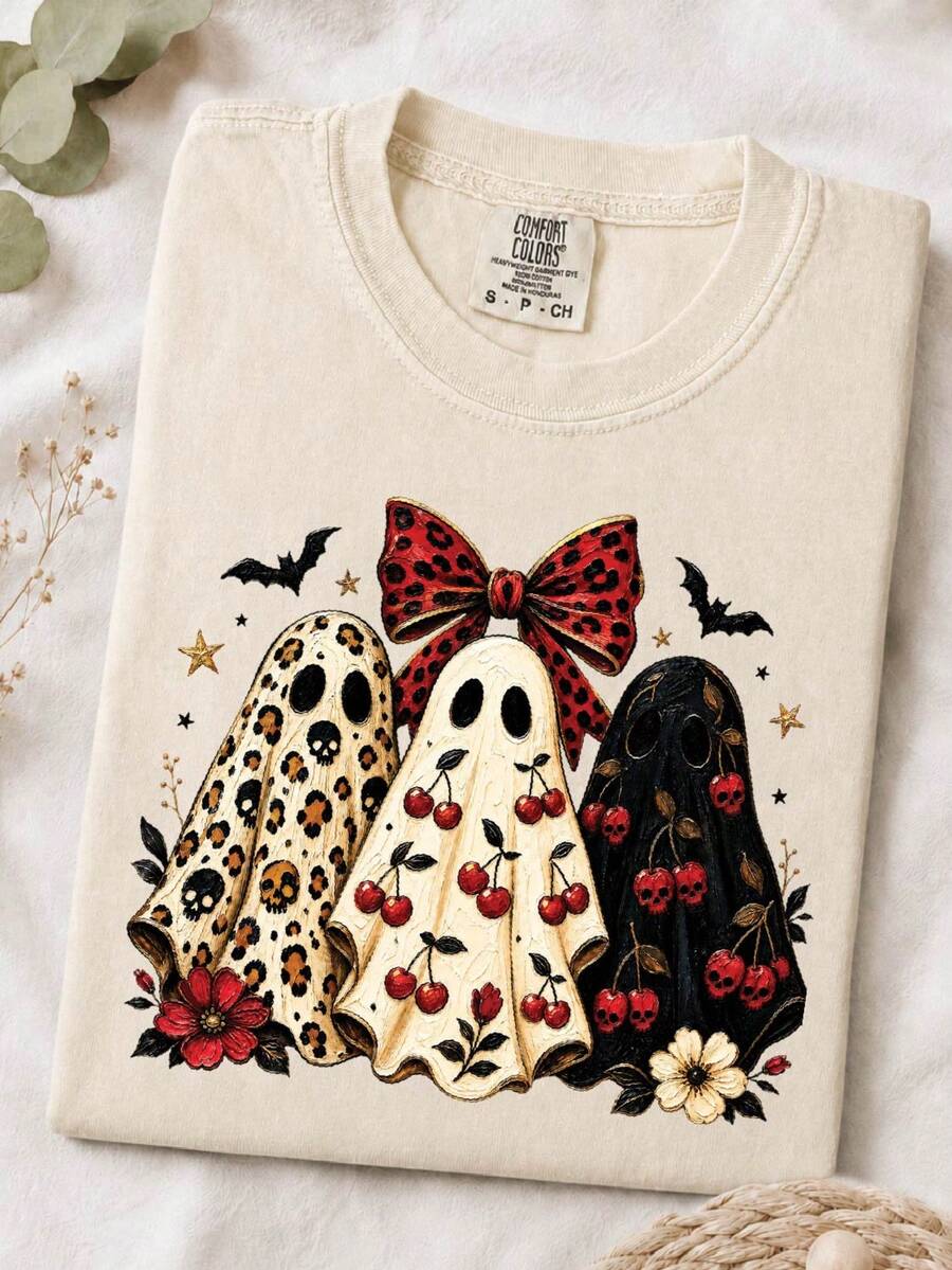 Cherry Ghost (DTF Graphic Print) T-Shirt