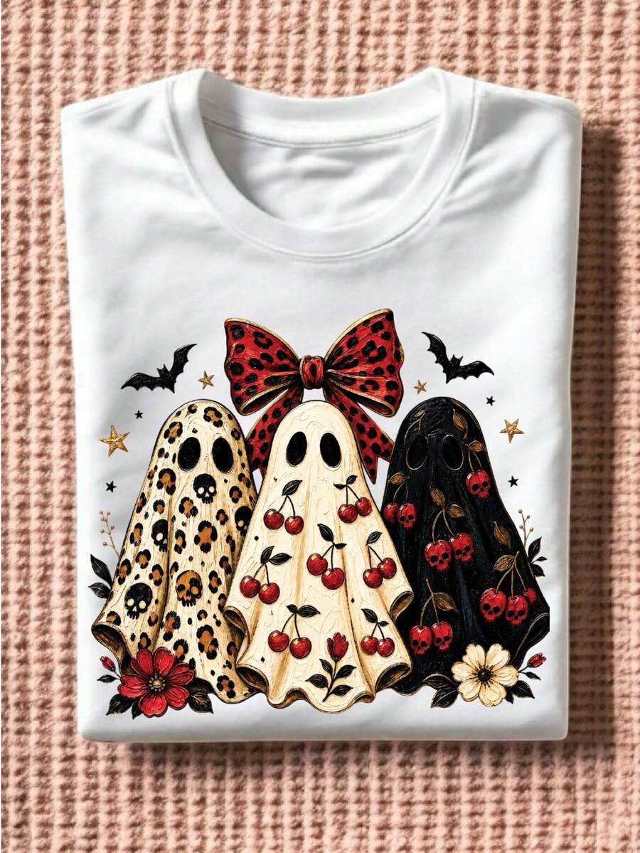 Cherry Ghost (DTF Graphic Print) T-Shirt