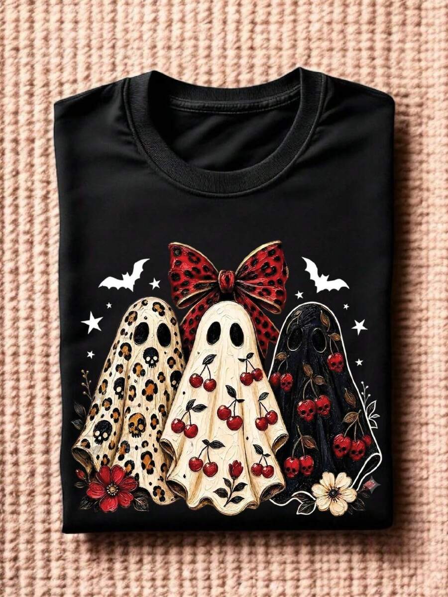 Cherry Ghost (DTF Graphic Print) T-Shirt