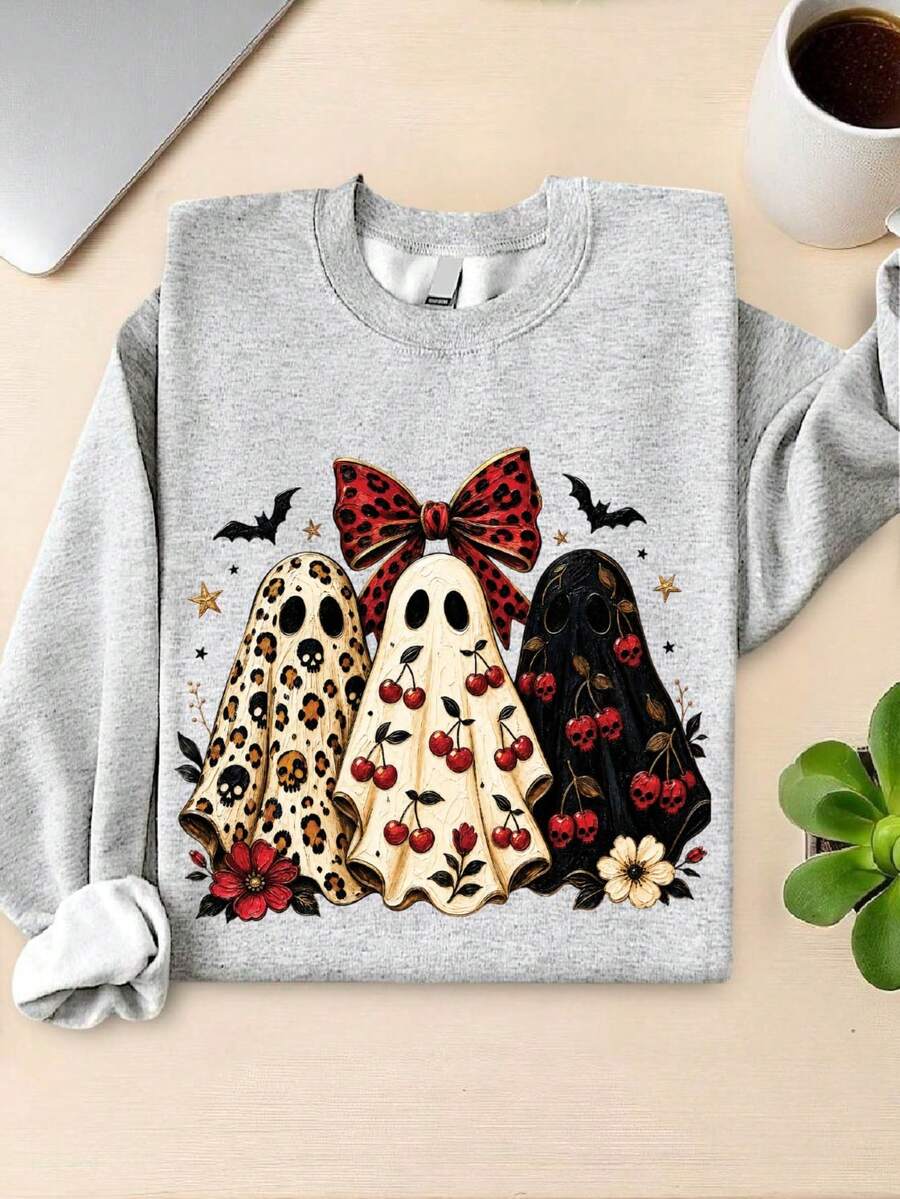 Cherry Ghost (DTF Graphic Print) Sweatshirt