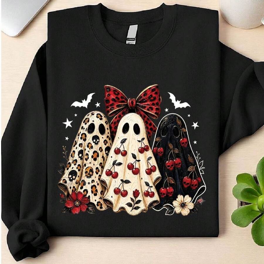 Cherry Ghost (DTF Graphic Print) Sweatshirt
