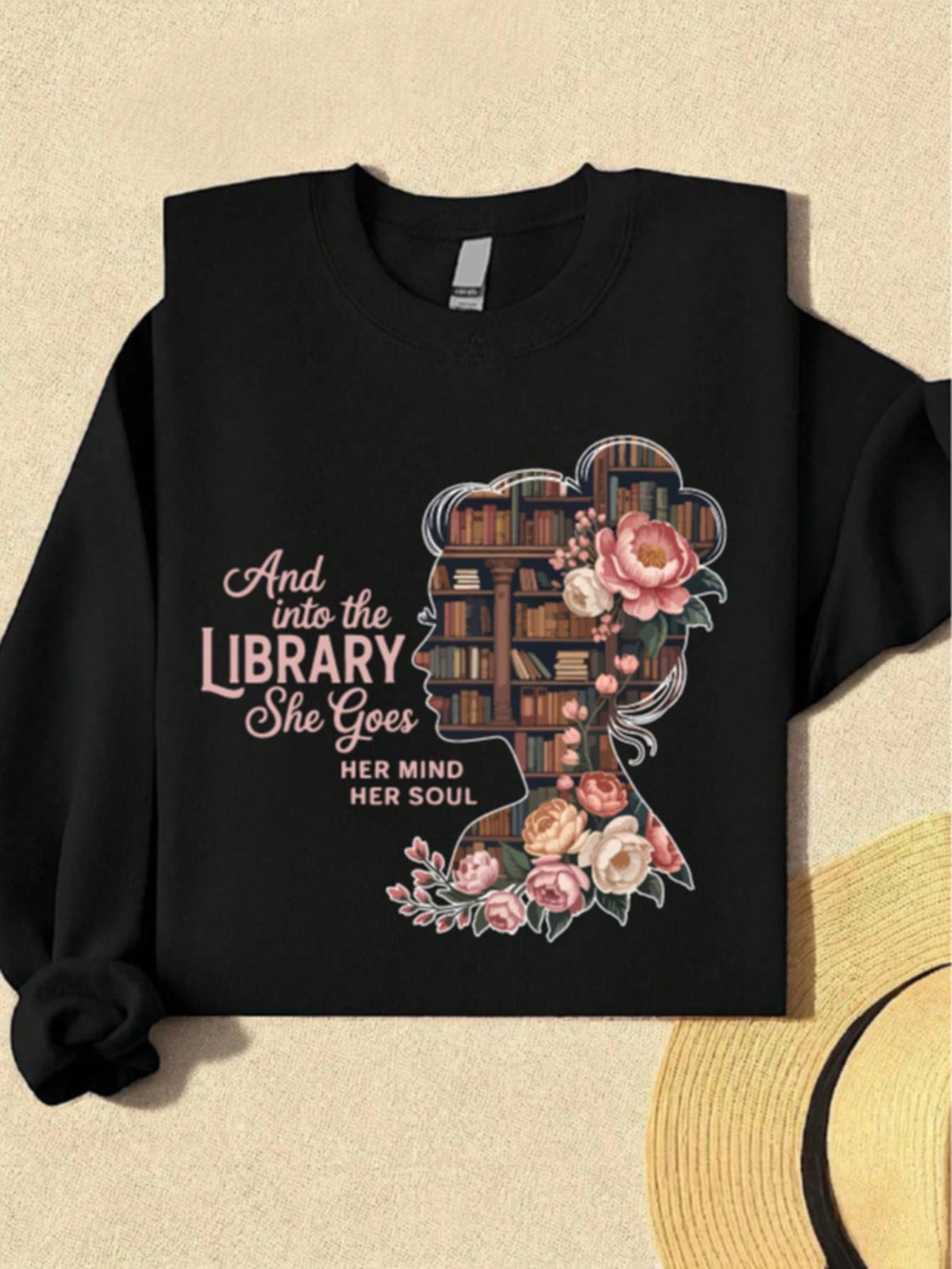 Vintage And Into The Library She Goes Sweatshirt