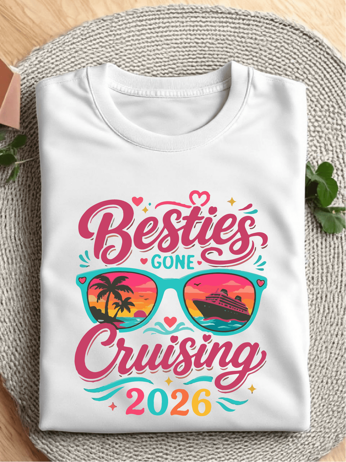 Besties Gone Cruising 2026 Matching T-Shirt