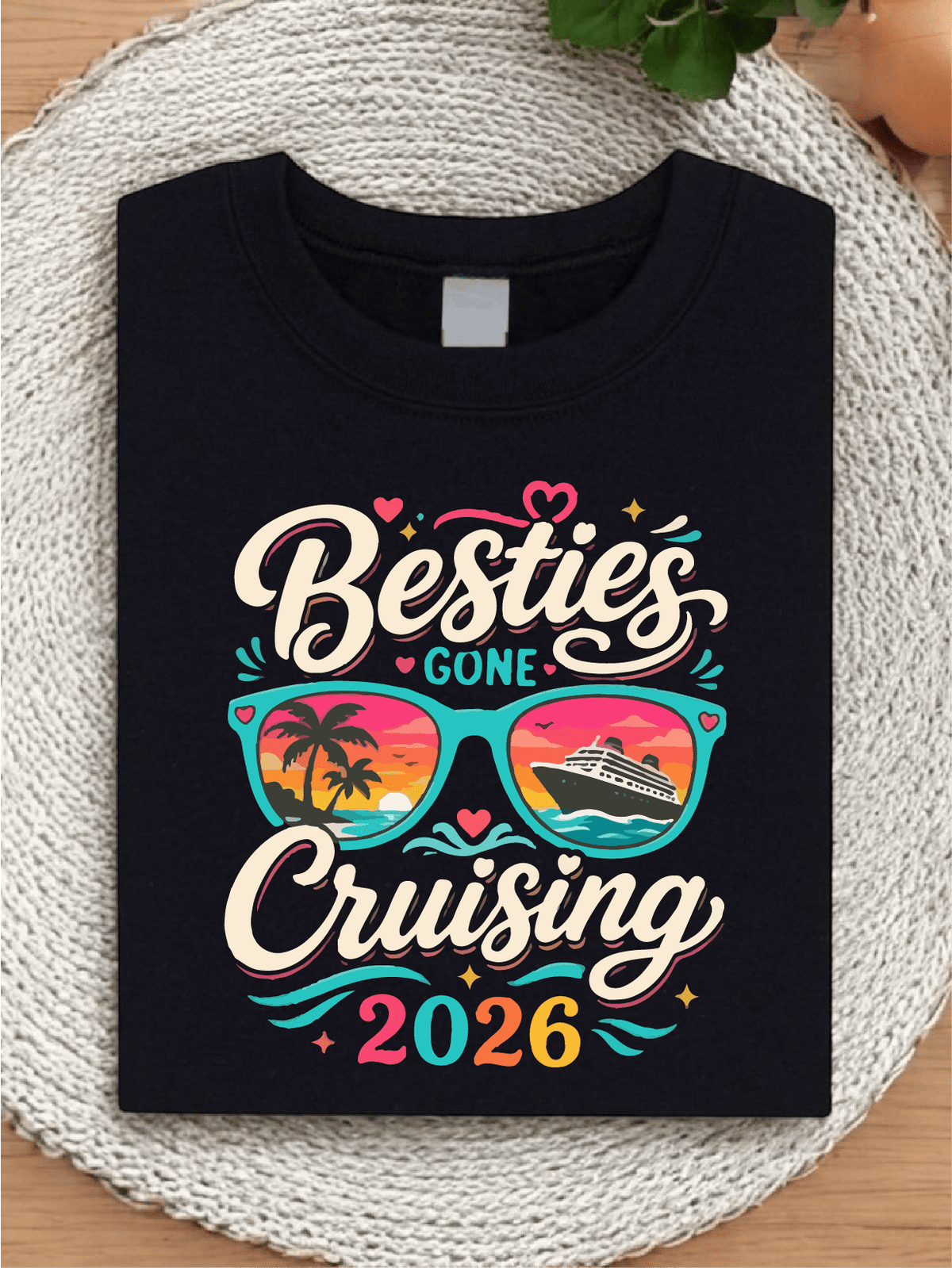 Besties Gone Cruising 2026 Matching T-Shirt
