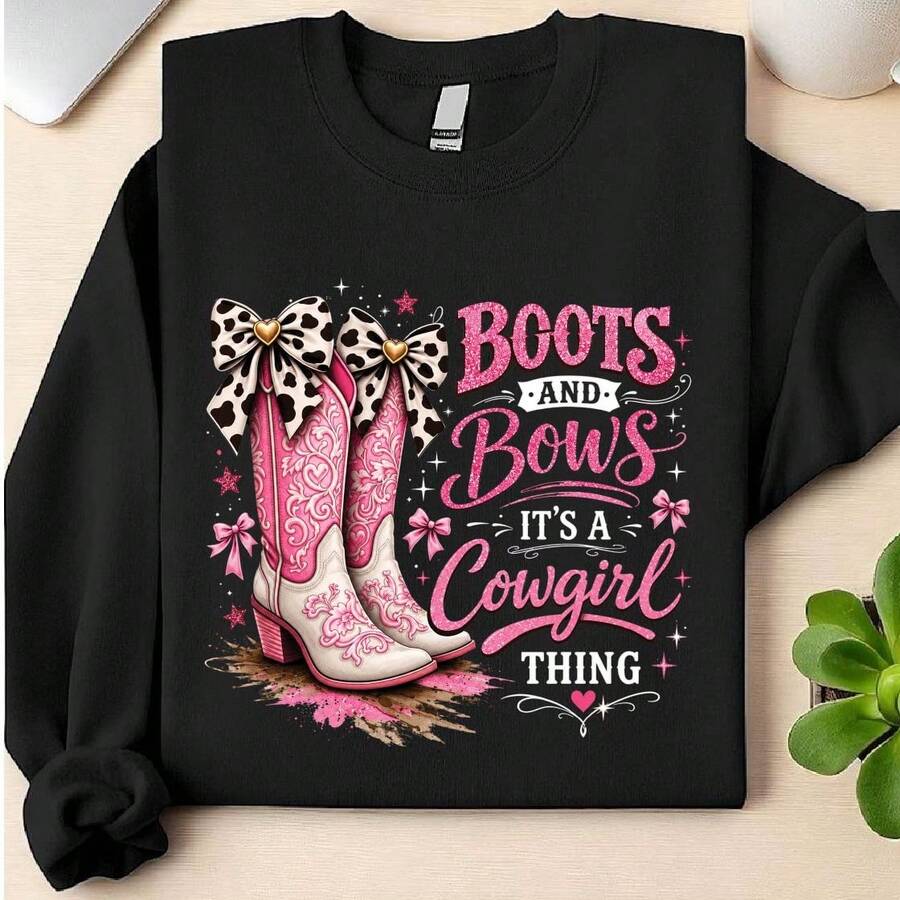 Boots And Bling It's A Cowgirl Thing Sweatshirt