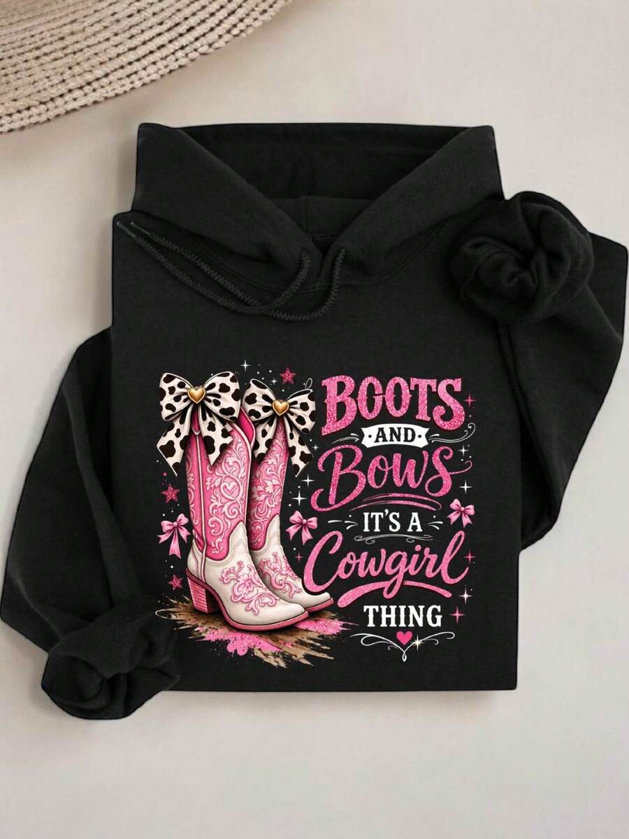 Boots And Bling It's A Cowgirl Thing Hoodie
