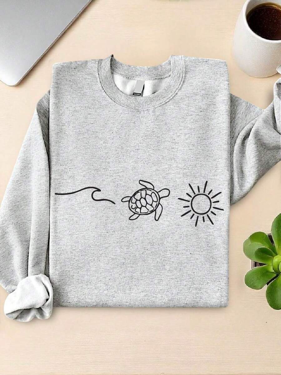 Ocean Turtle Sun Sweatshirt