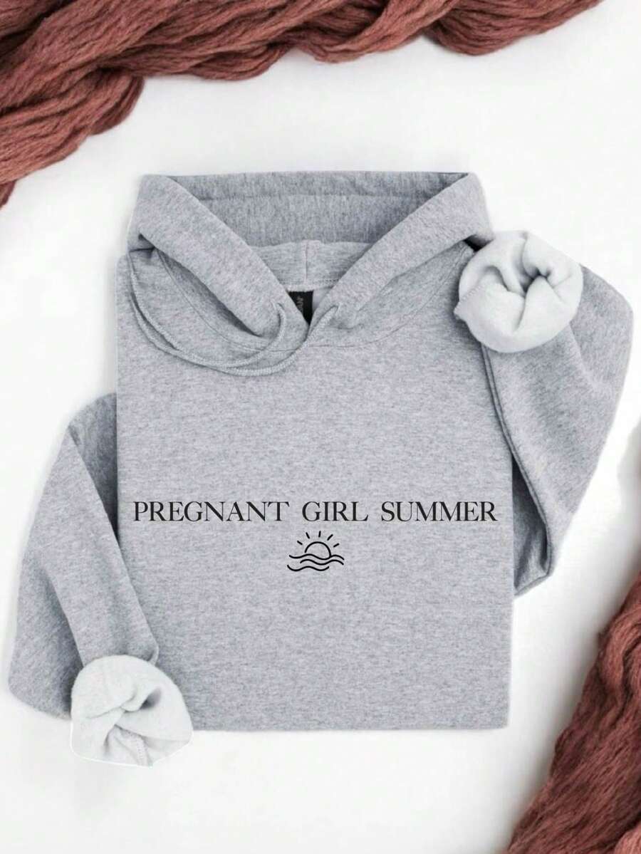Pregnant Girl Summer Hoodie