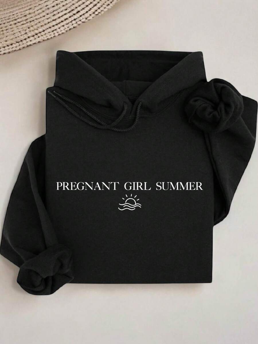 Pregnant Girl Summer Hoodie