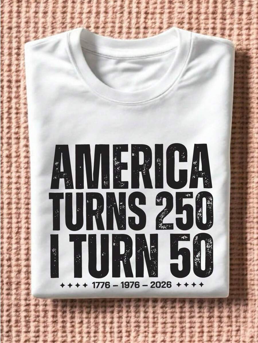 Vintage 50th Birthday T-Shirt 1976 America Turns 250 Shirt