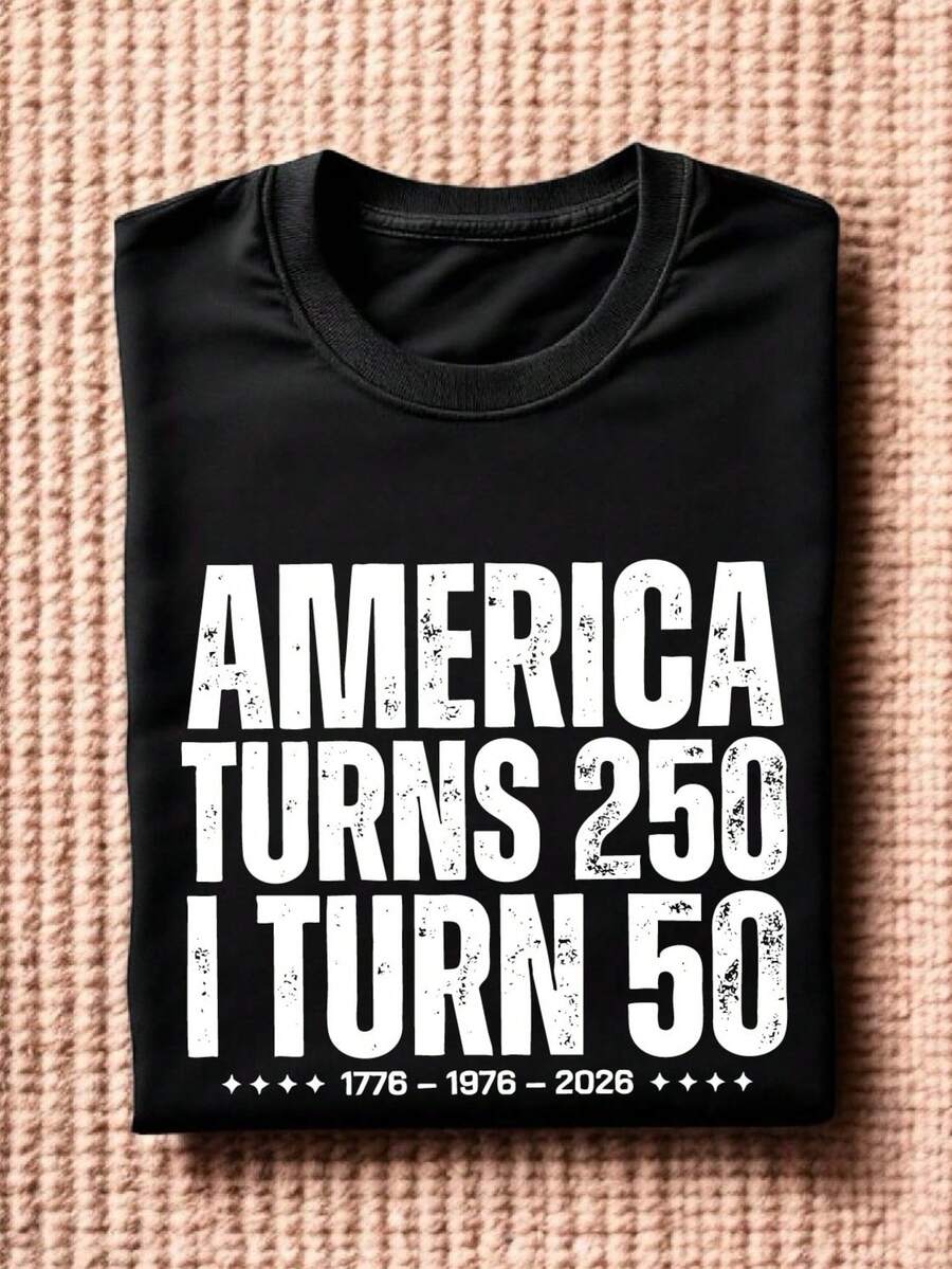 Vintage 50th Birthday T-Shirt 1976 America Turns 250 Shirt