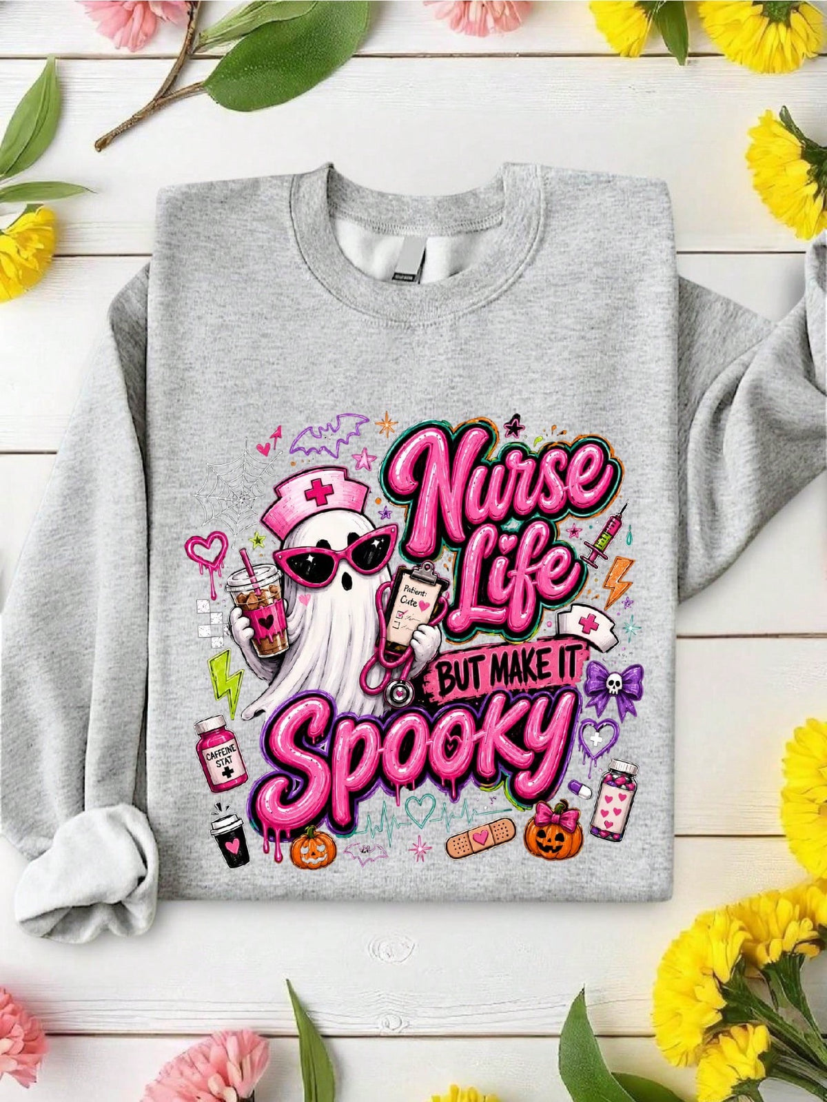 Retro Spooky Nurse Life Sweatshirt