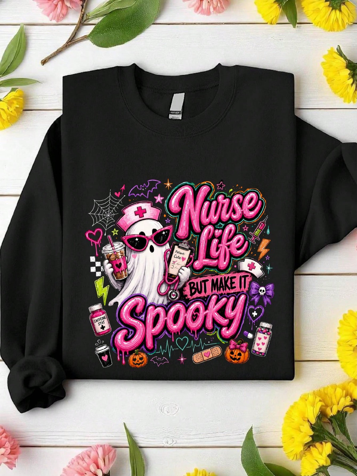 Retro Spooky Nurse Life Sweatshirt