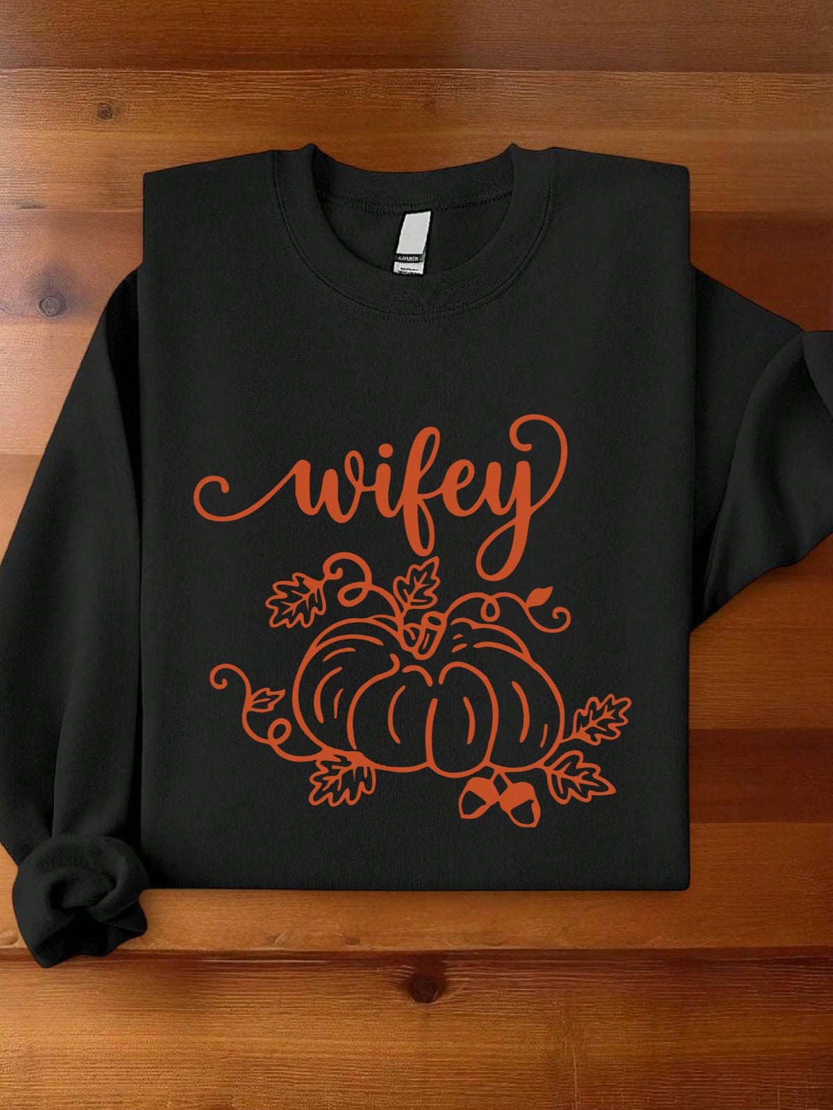 1 PC Wifey Hubby Pumpkin Sweatshirt