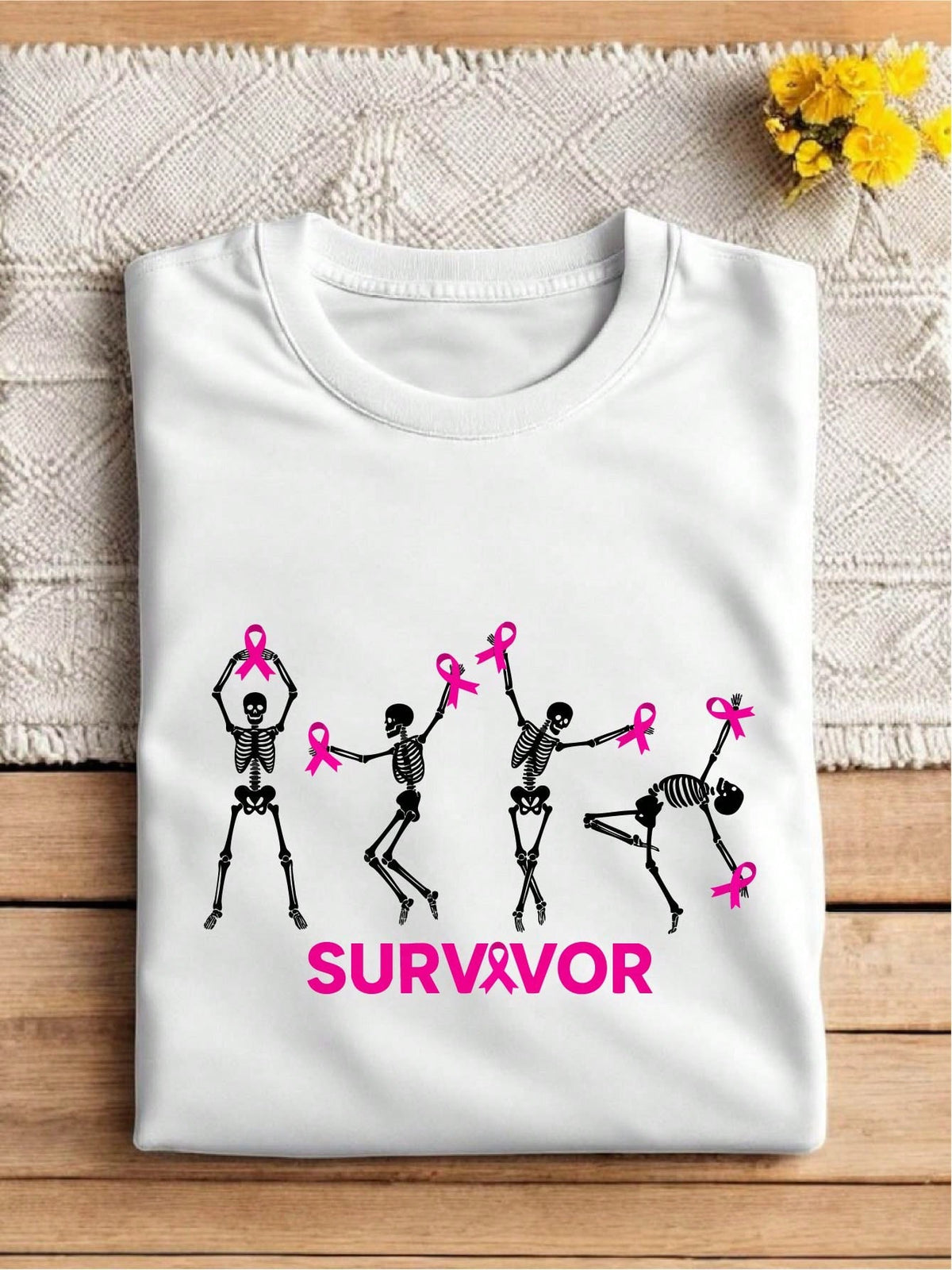 Dancing Skeletons Breast Cancer T-Shirt