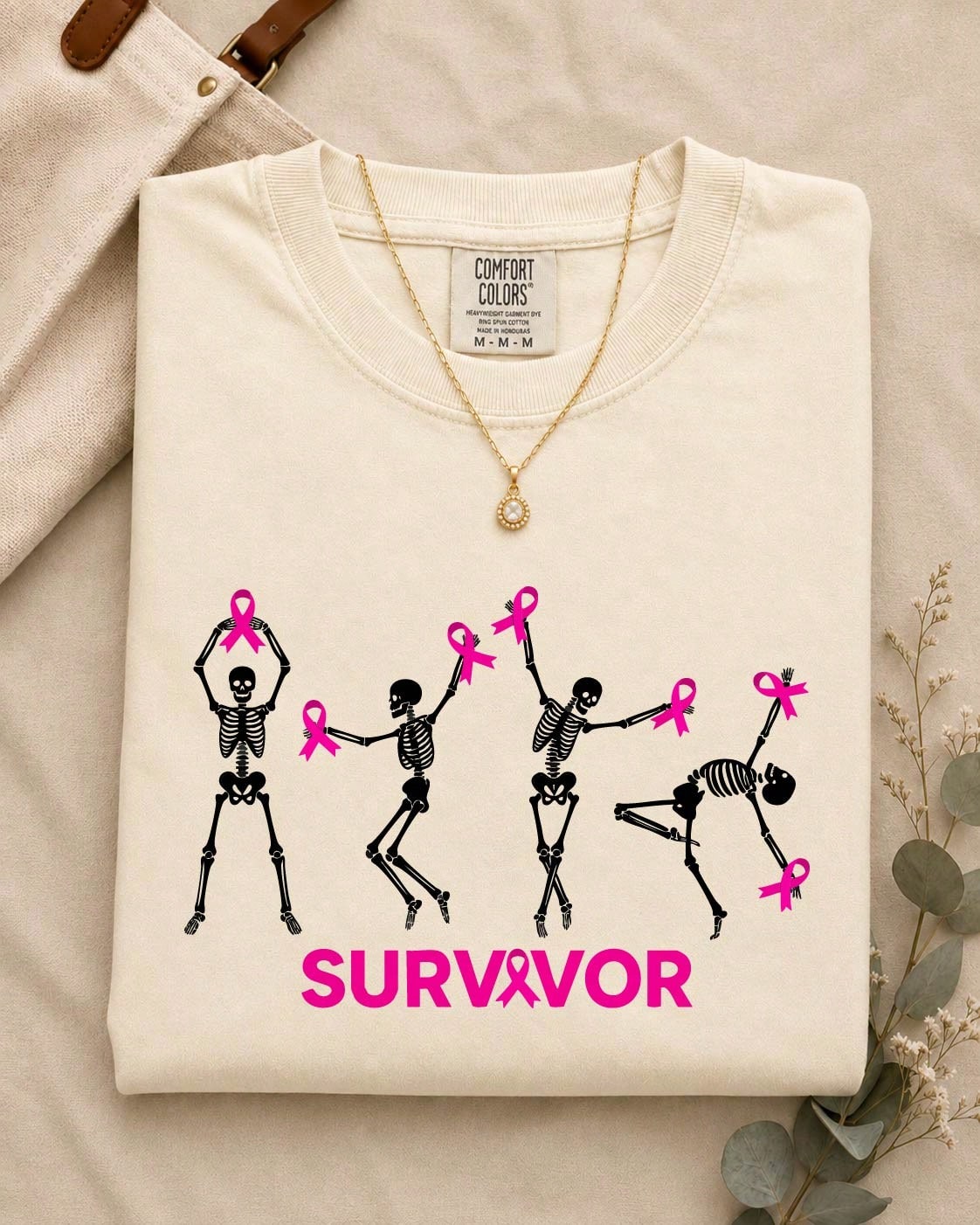 Skeletons Breast Cancer Survivor Comfort T-Shirt