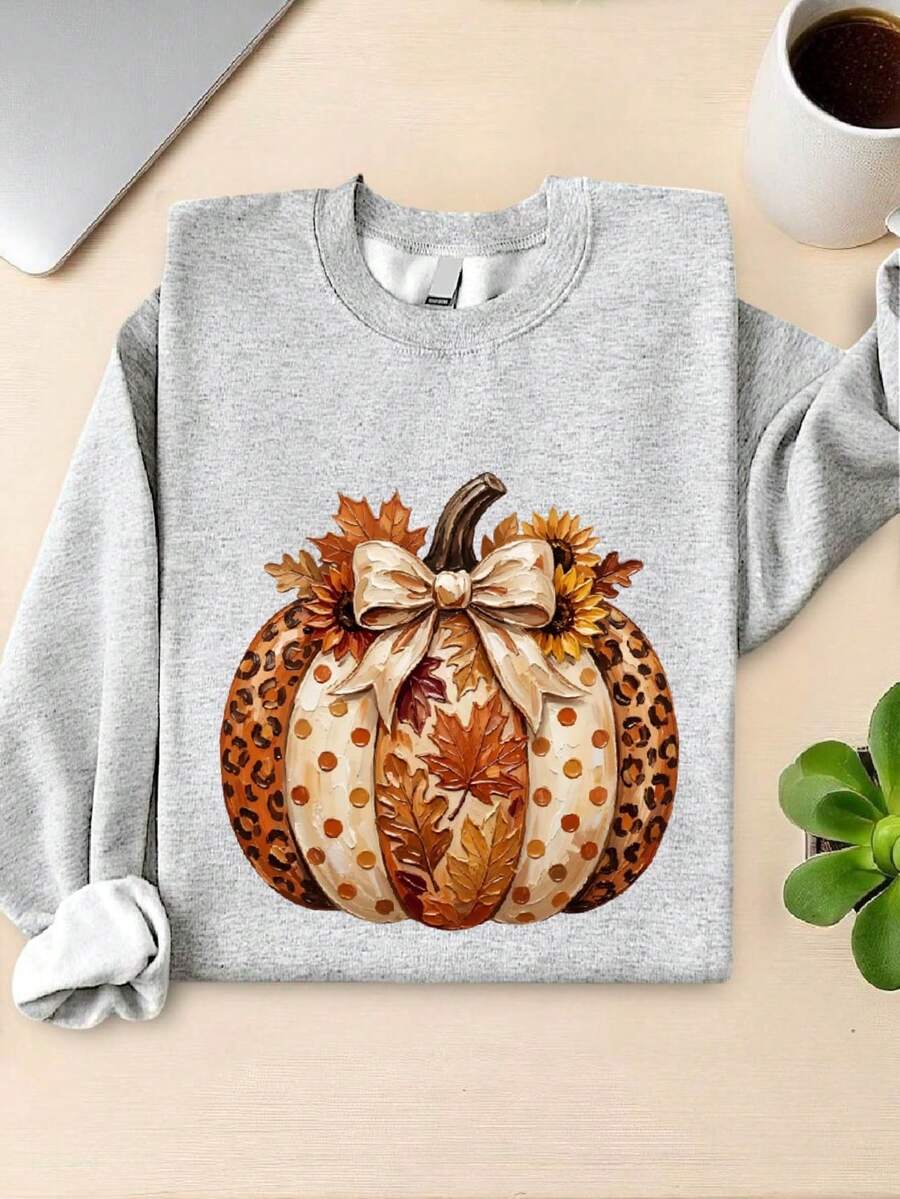 Leopard Pumpkin (DTF Graphic Print) Sweatshirt
