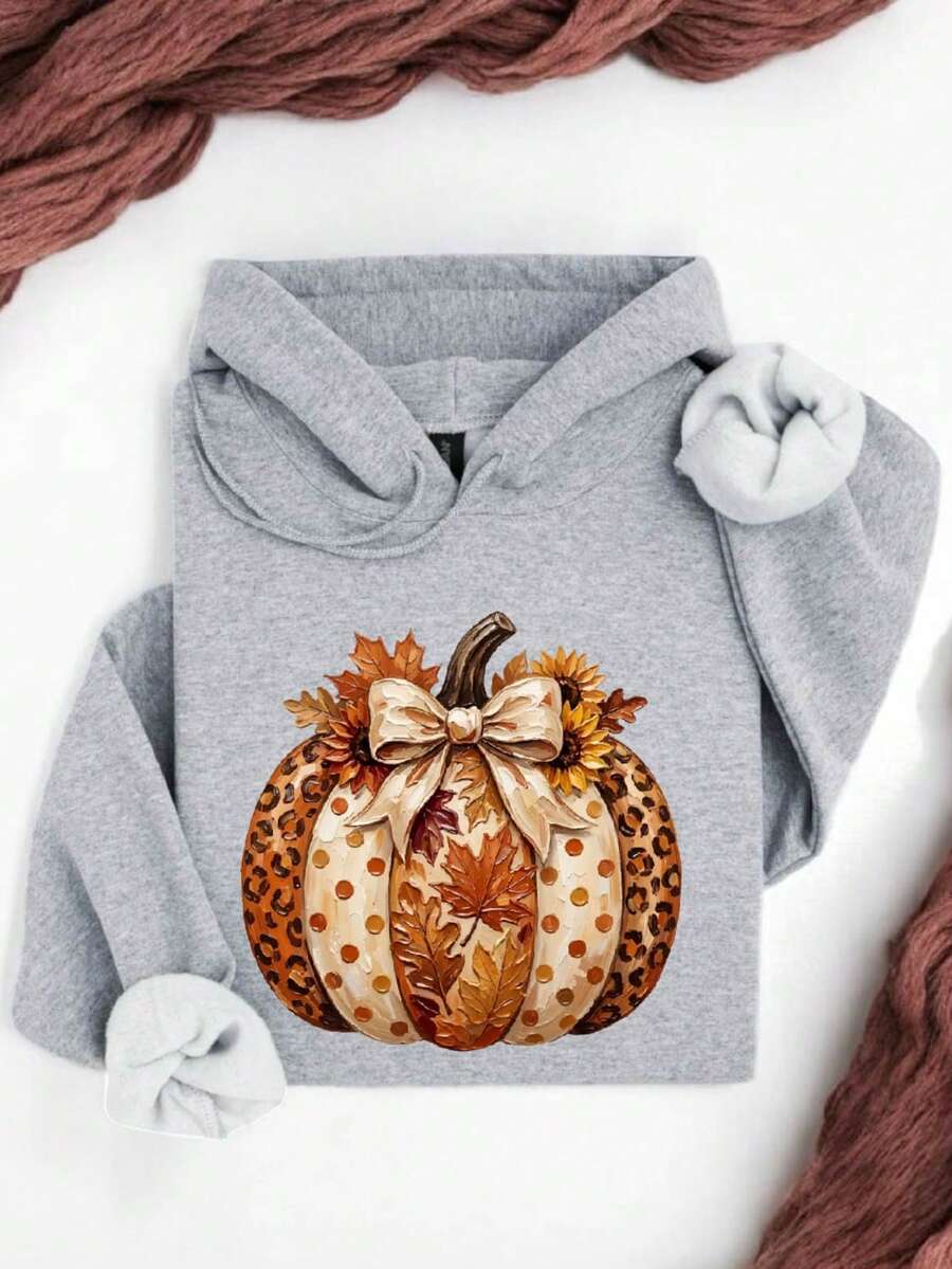 Leopard Pumpkin (DTF Graphic Print) Hoodie