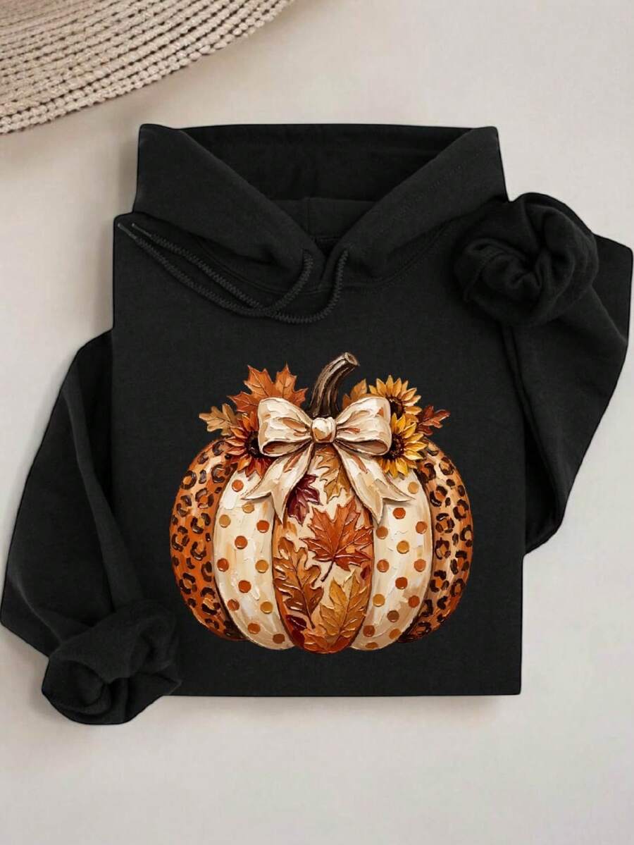 Leopard Pumpkin (DTF Graphic Print) Hoodie