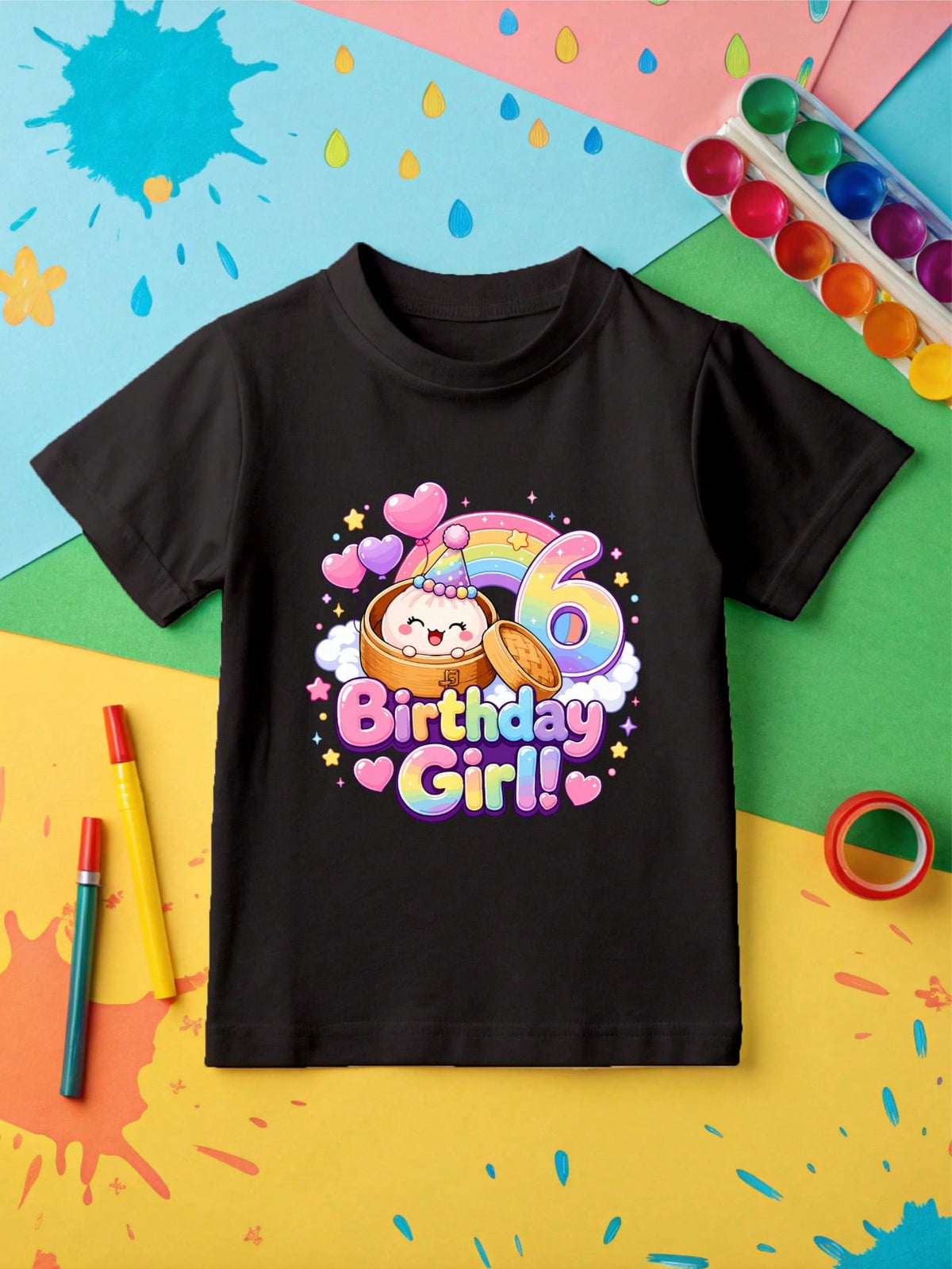 6th Birthday Girl Kids T-Shirt
