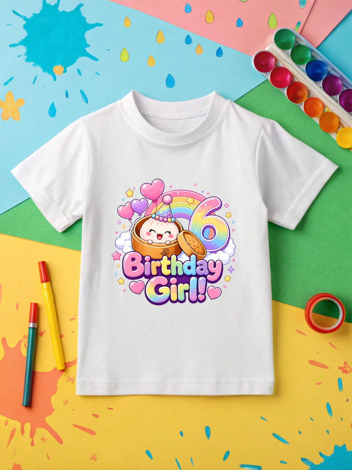 6th Birthday Girl Kids T-Shirt