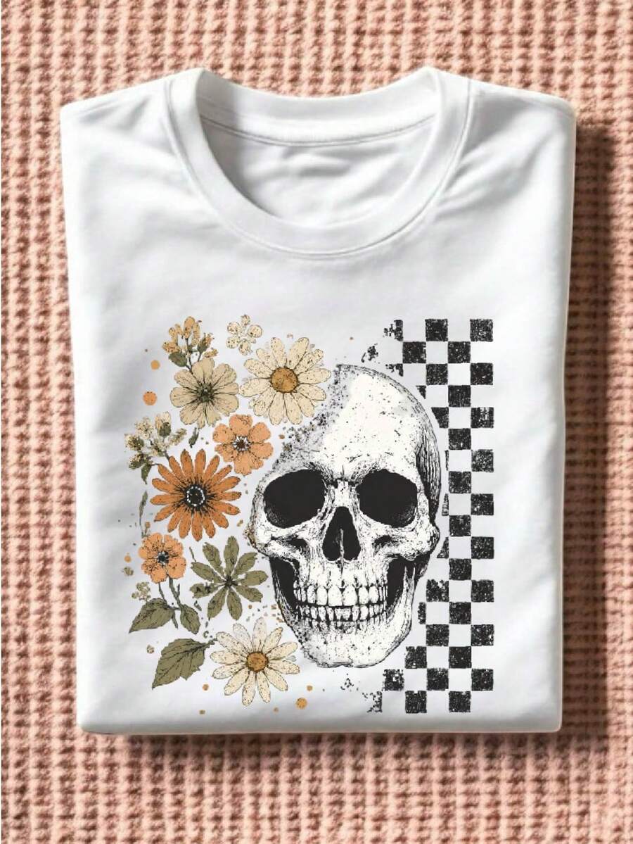 Boho Skull Graphic T-Shirt