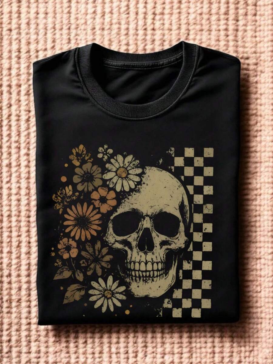 Boho Skull Graphic T-Shirt