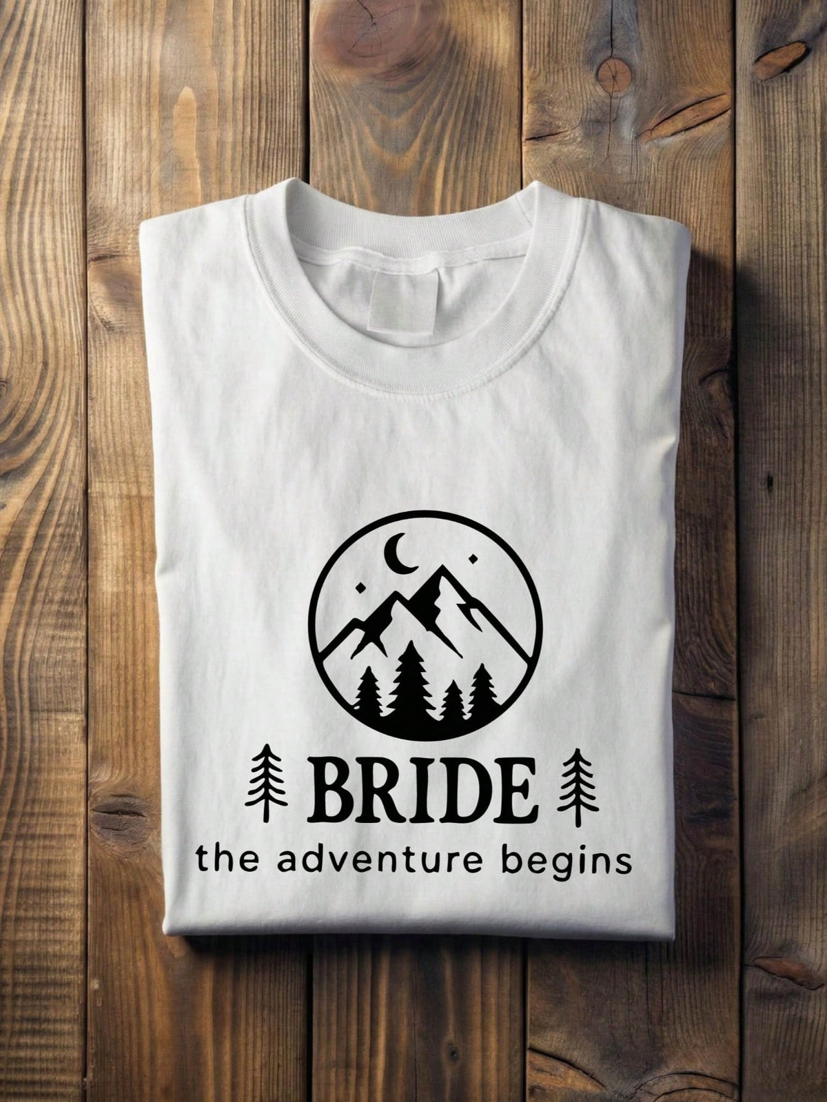 1 PC Bride Groom The Adventure Begins T-Shirt