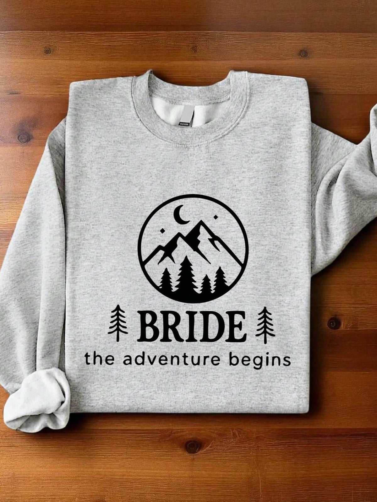 1 PC Bride Groom The Adventure Begins Sweatshirt