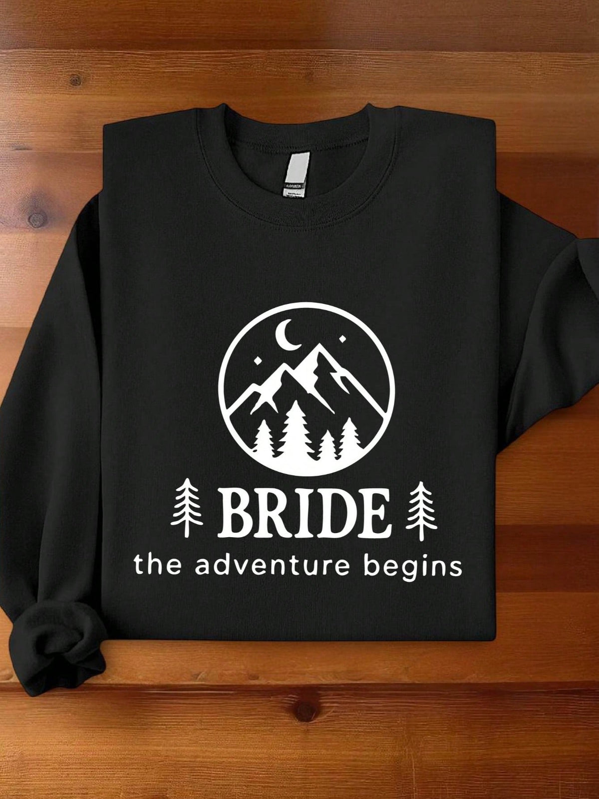 1 PC Bride Groom The Adventure Begins Sweatshirt